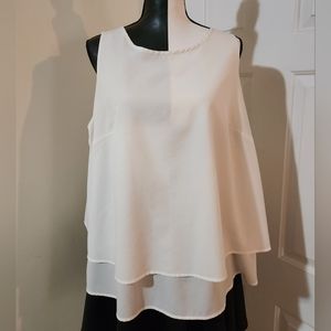 Apt. 9 Ivory Sleeveless Tunic Blouse